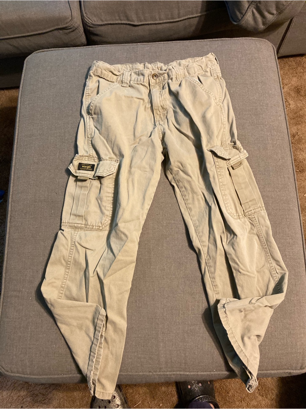 Khaki kids Cargo Pants - Casual Utility Style